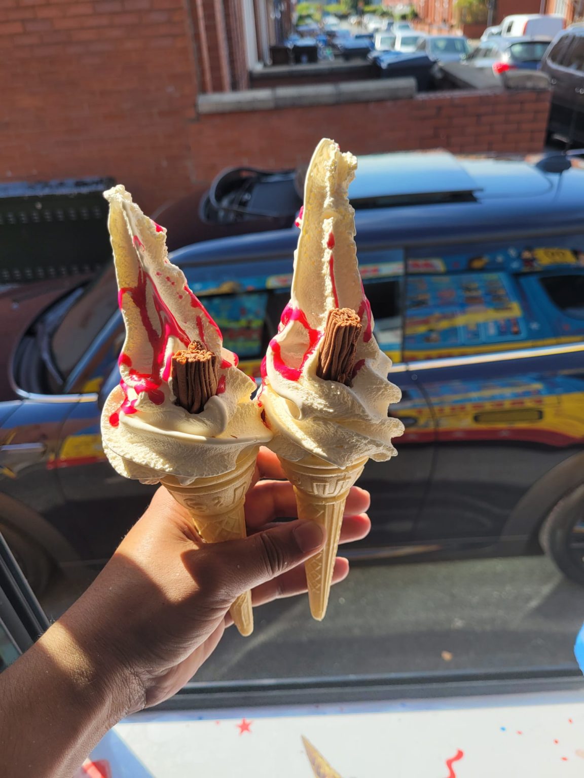 Biscoff crumble soft serve cones from Surrey Whippys